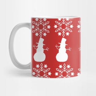 Christmas patterns with snow man and tree Mug